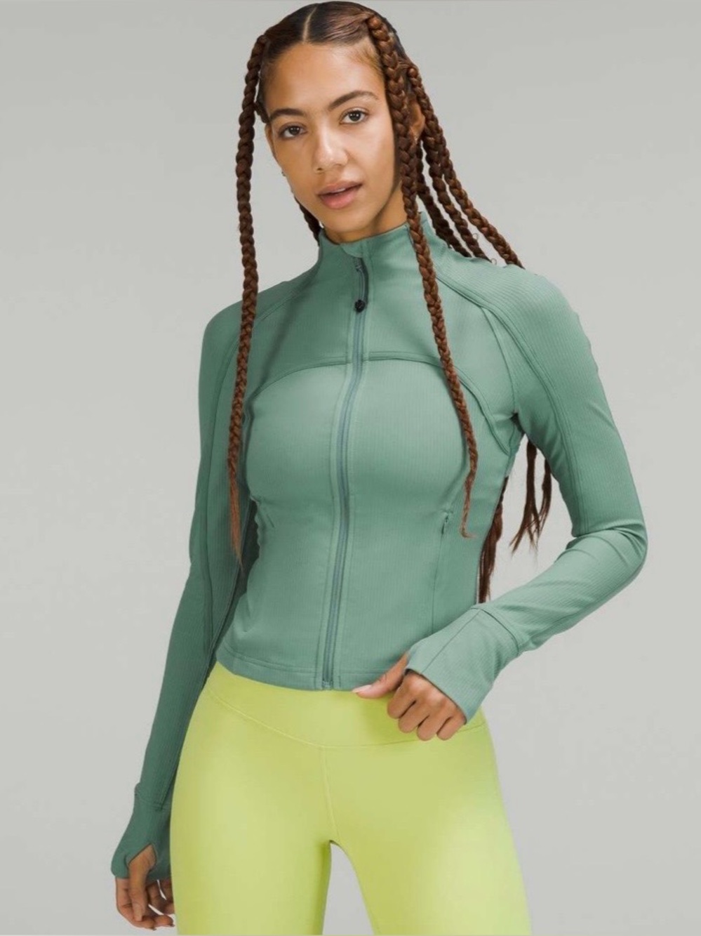 Lululemon Ribbed Nulu Cropped Define Jacket Tidewater Teal